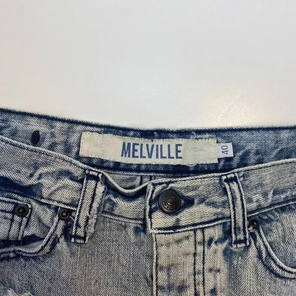 Brandy Melville Acid Wash High Rise Cuffed Shorts - Picture 3 of 7